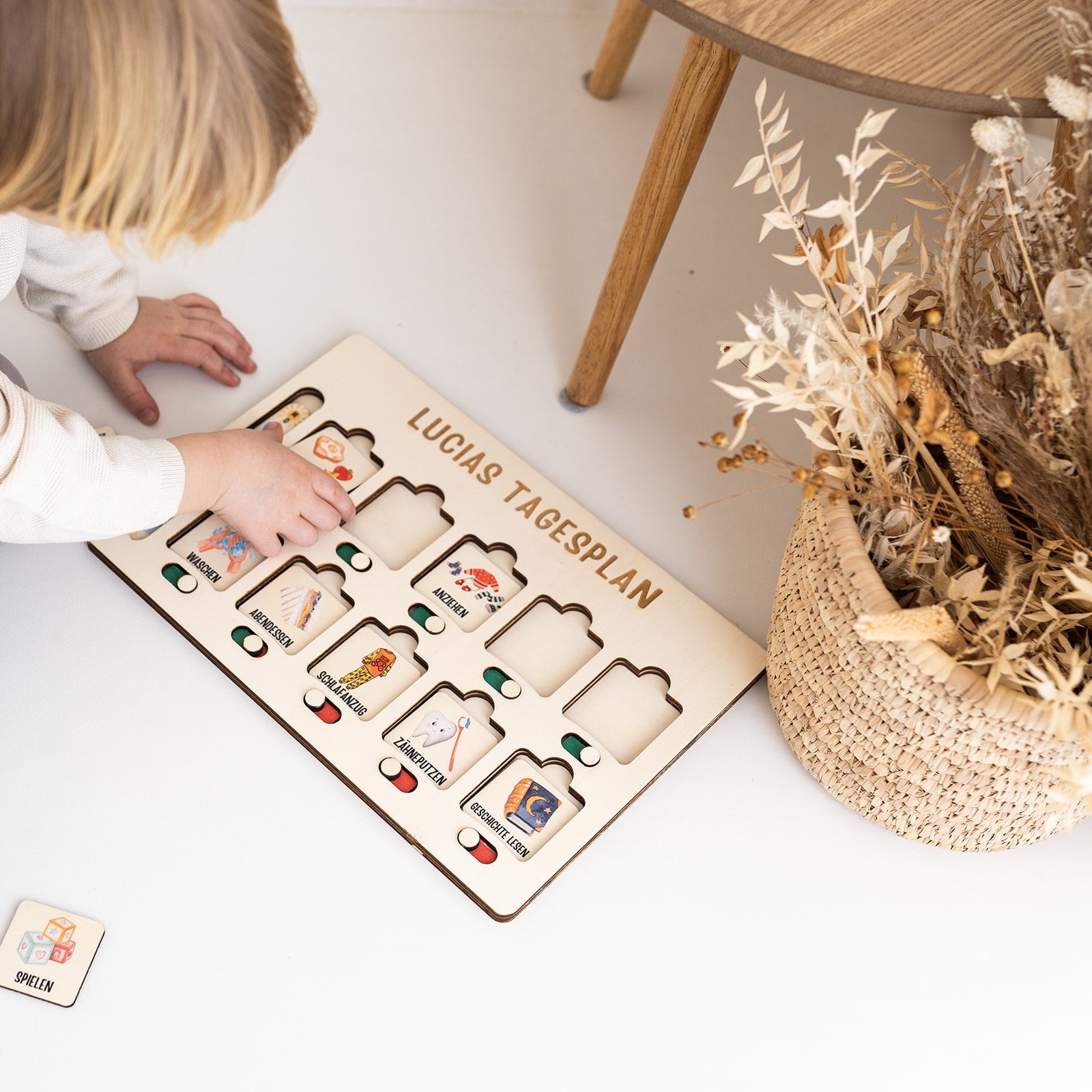 Tagesplan Montessori für Kinder personalisiert - wunderwunsch