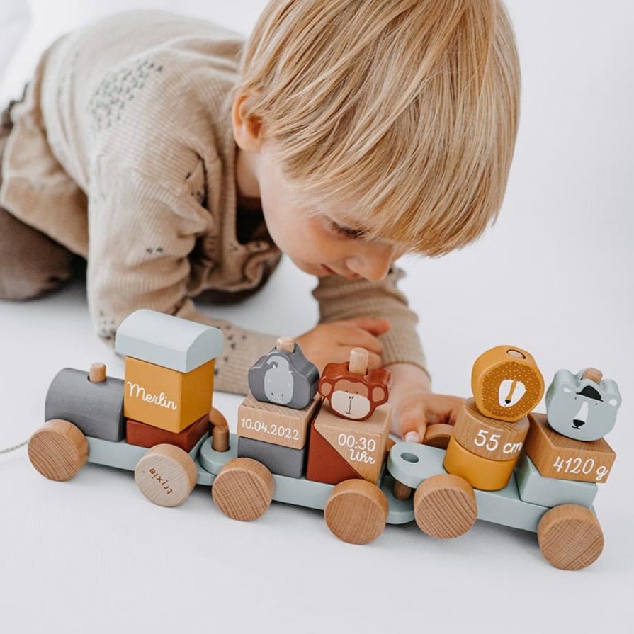 TRIXIE Holz Eisenbahn personalisiert - wunderwunsch