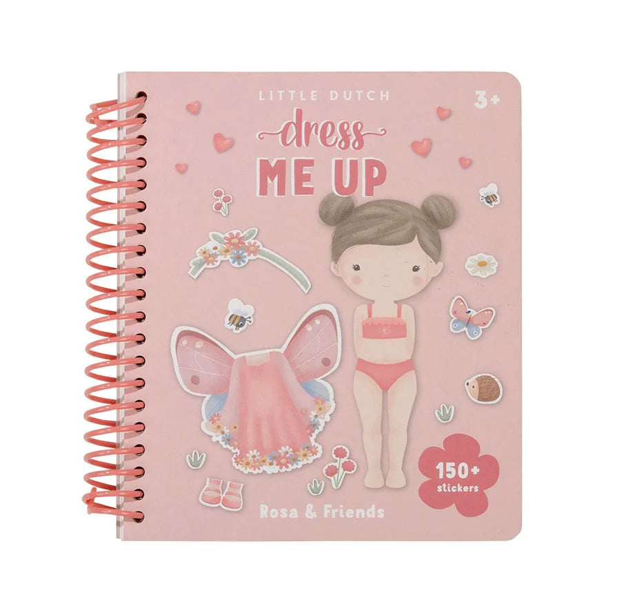 LITTLE DUTCH Anzieh- und Stickerbuch - Rosa & Friends