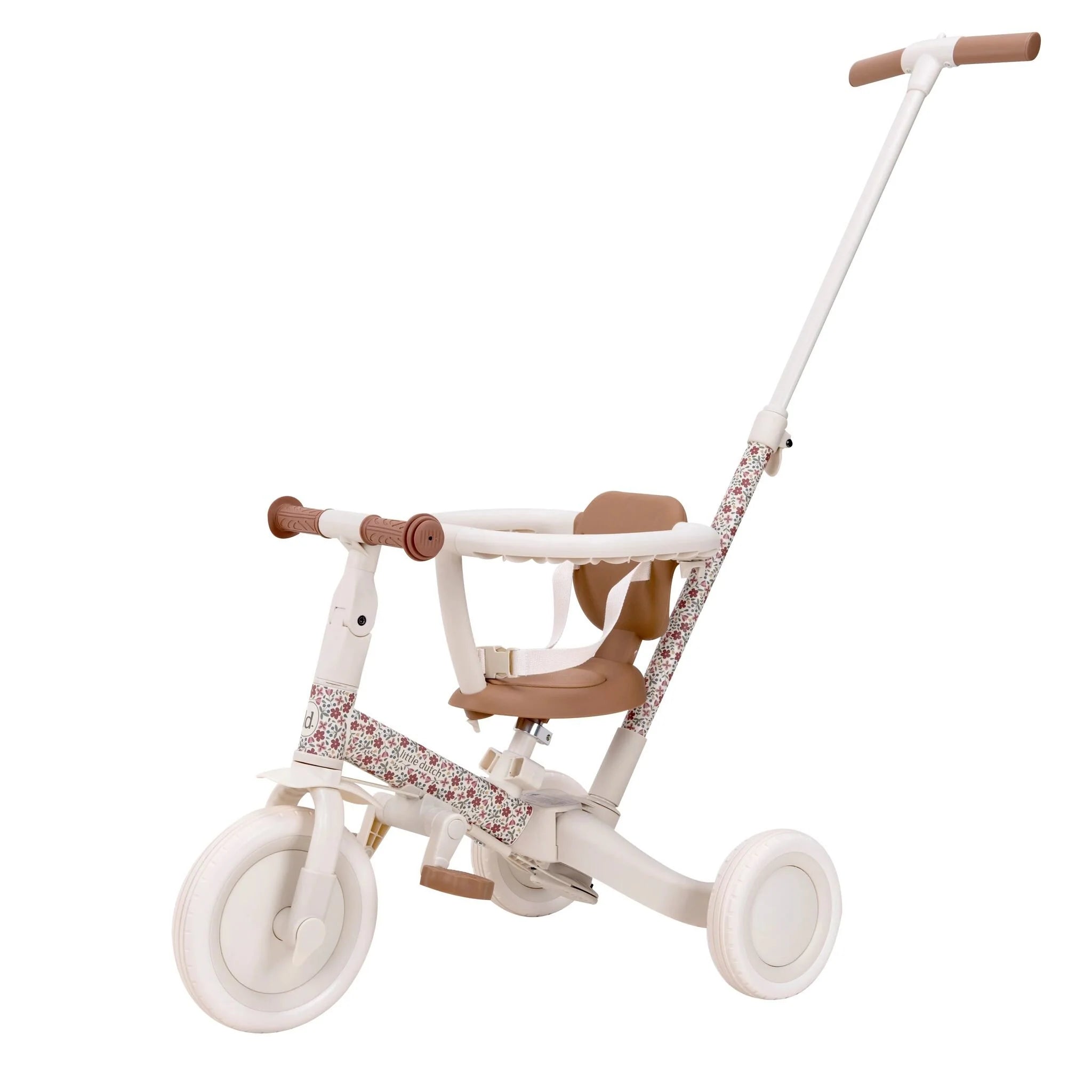 LITTLE DUTCH 4-in-1 Laufrad Dreirad - Off White Blumen