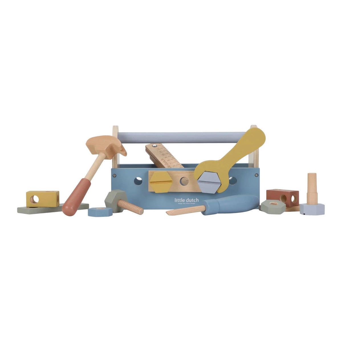 LITTLE DUTCH Holz Werkzeugkasten - Essentials - blau