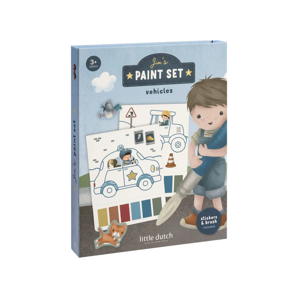 LITTLE DUTCH Malset - Fahrzeuge - Jim