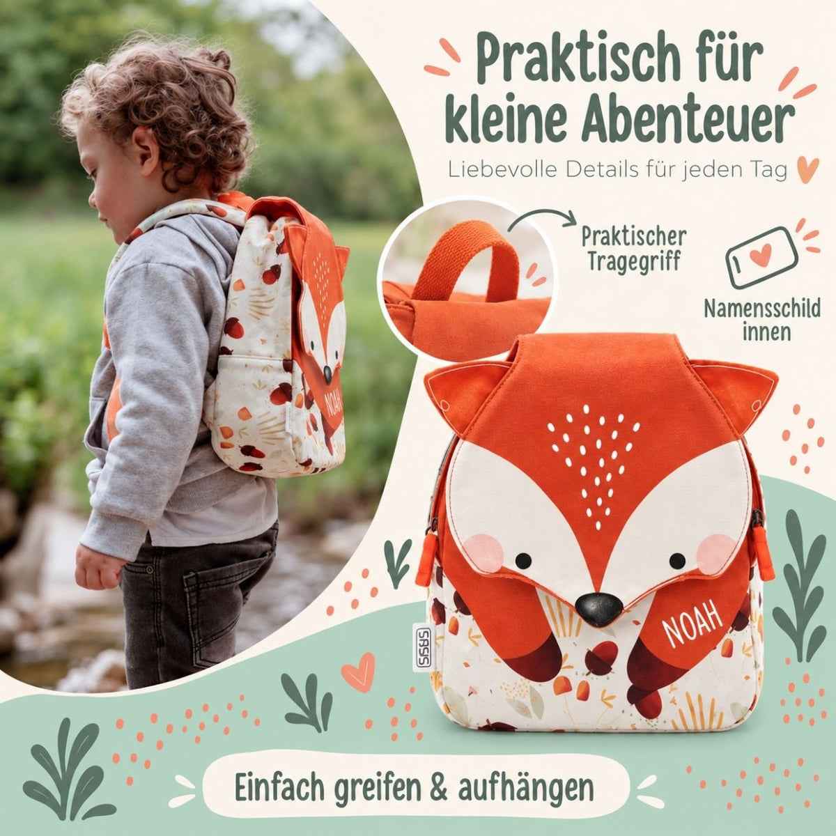 SASSI A5 Mini Rucksack personalisiert