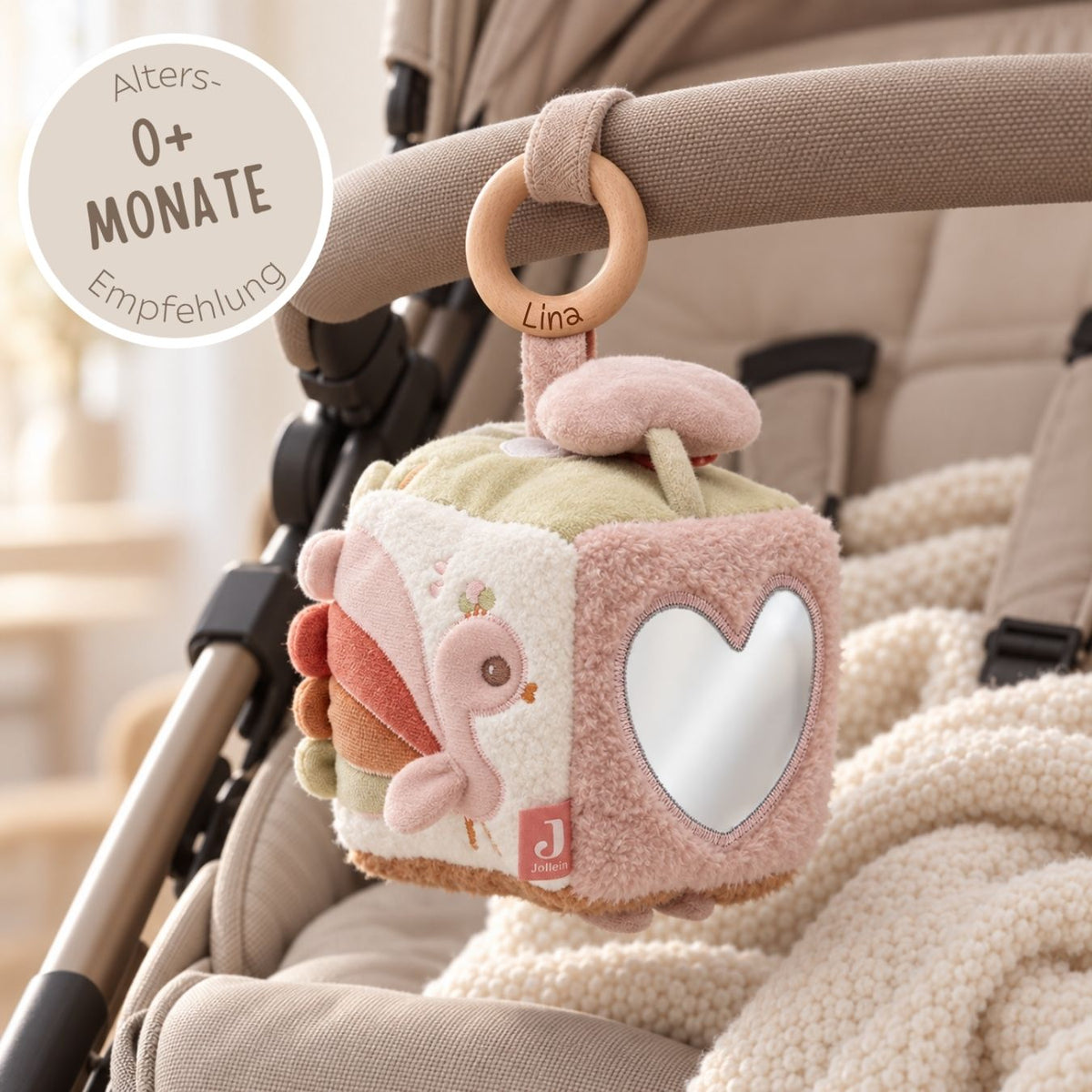 JOLLEIN Activity Stoffwürfel personalisiert - Strauß