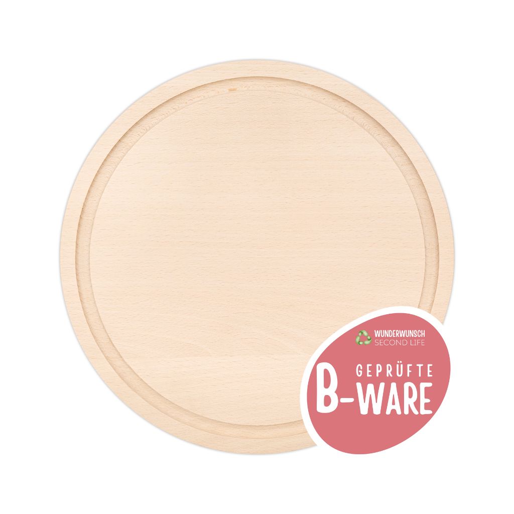 B-WARE Schneidebrett Holz rund