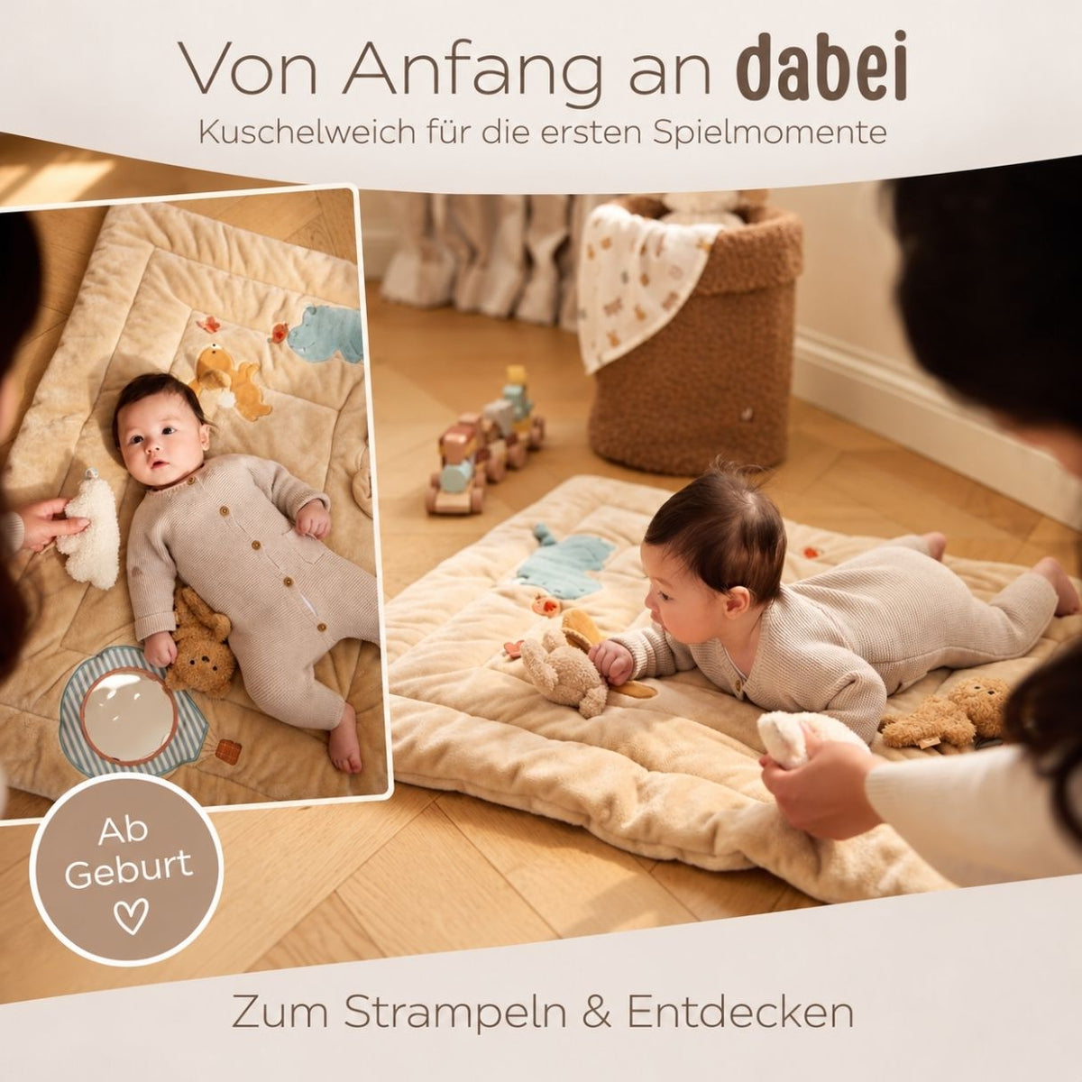 JOLLEIN Aktivitäten-Krabbeldecke personalisiert - Jollies