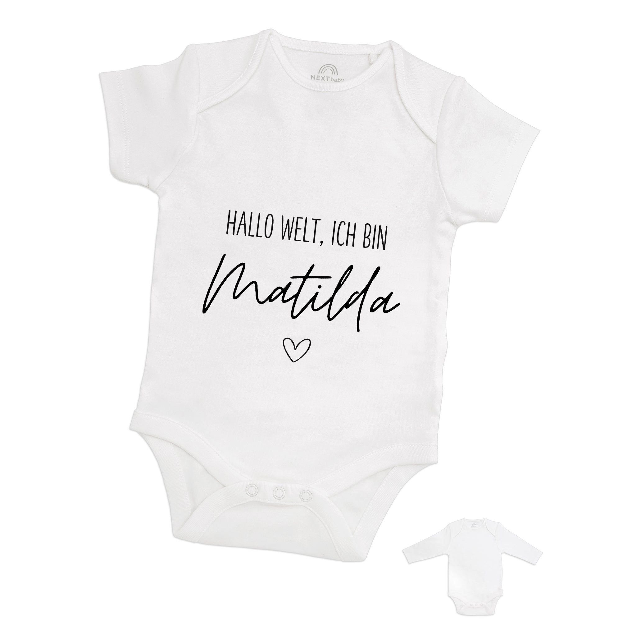 Baby Body "Hallo Welt" personalisiert