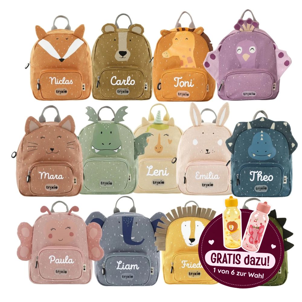 TRIXIE Kindergartenrucksack personalisiert - Tiere