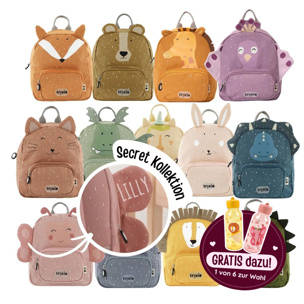 TRIXIE Kindergartenrucksack Secret Kollektion - Tiere