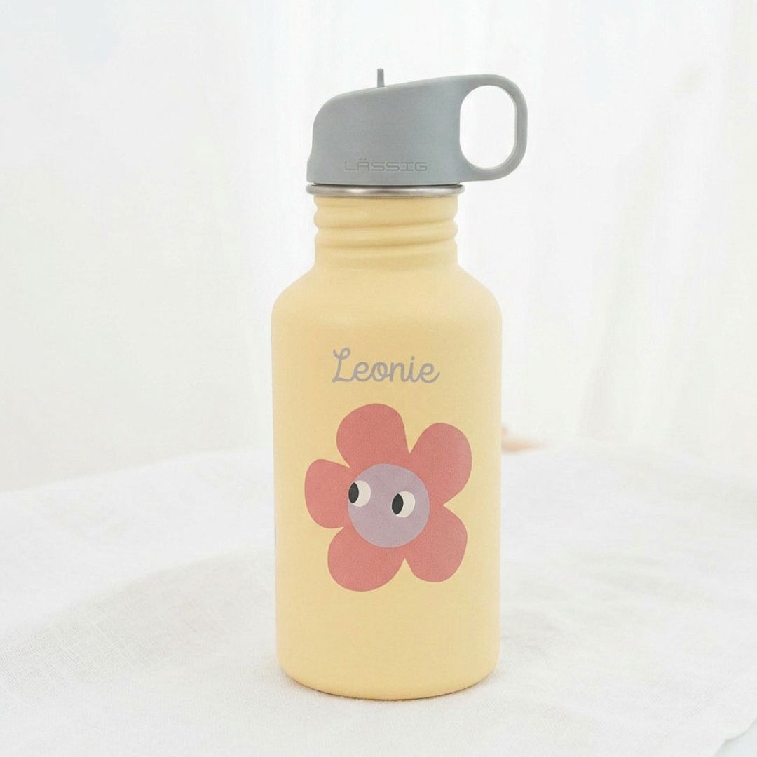 LÄSSIG Edelstahl Kinder Trinkflasche personalisiert - Happy Trails