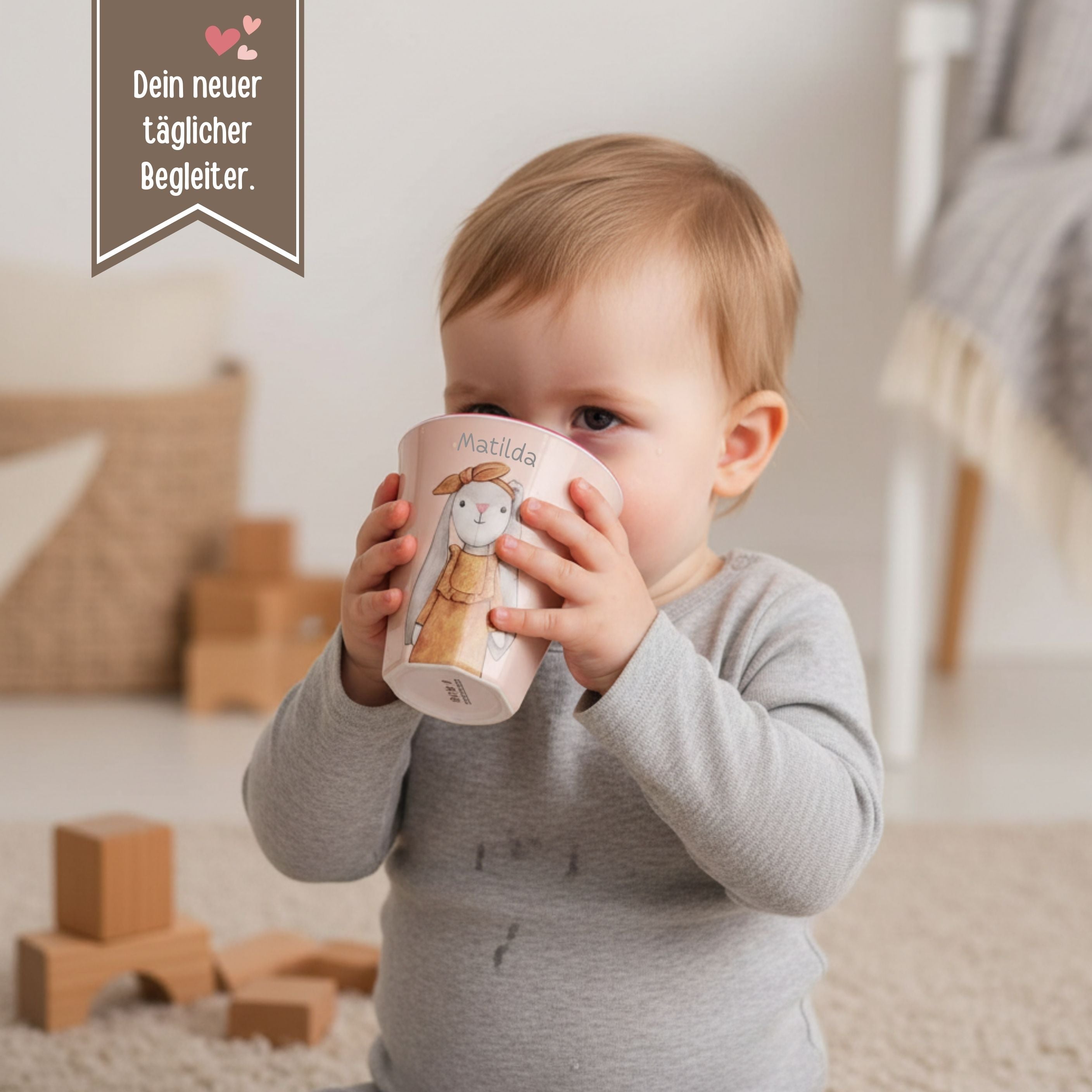 MEALIVING Becher Hase personalisierbar