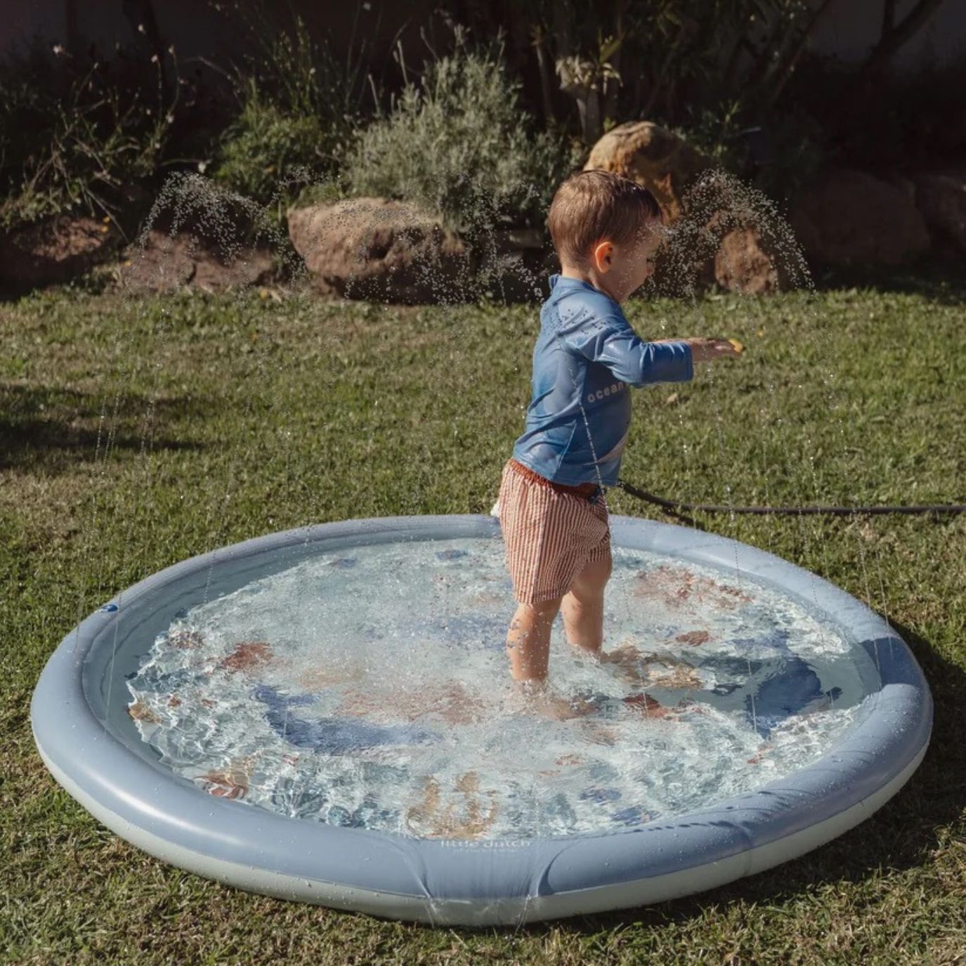 LITTLE DUTCH Wasserspielmatte - Ozean blau