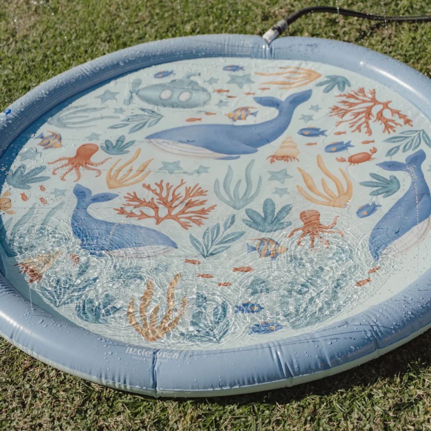 LITTLE DUTCH Wasserspielmatte - Ozean blau