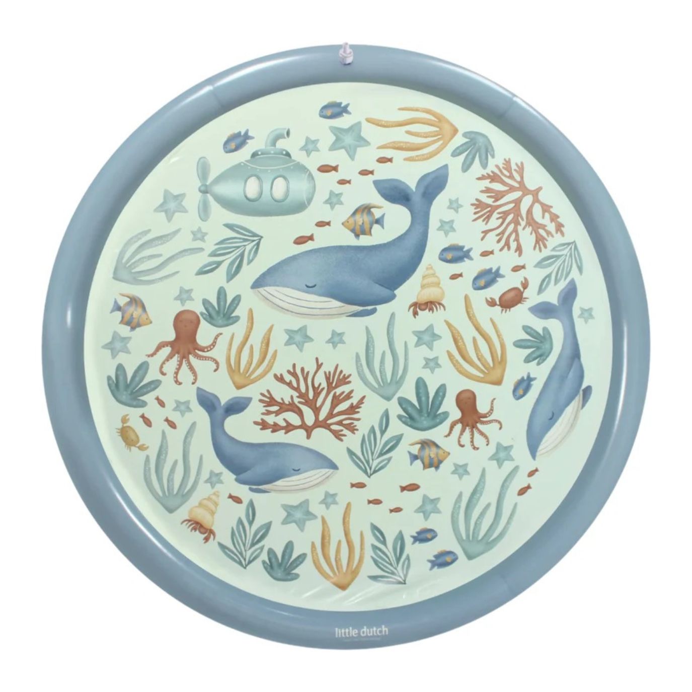 LITTLE DUTCH Wasserspielmatte - Ozean blau