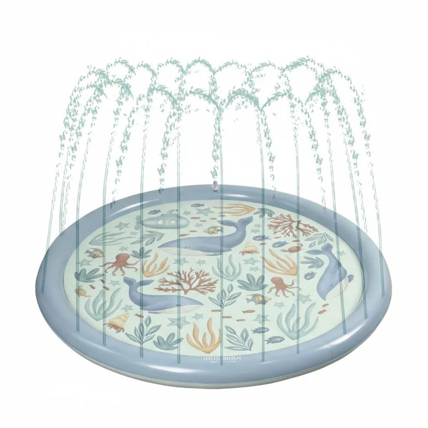 LITTLE DUTCH Wasserspielmatte - Ozean blau