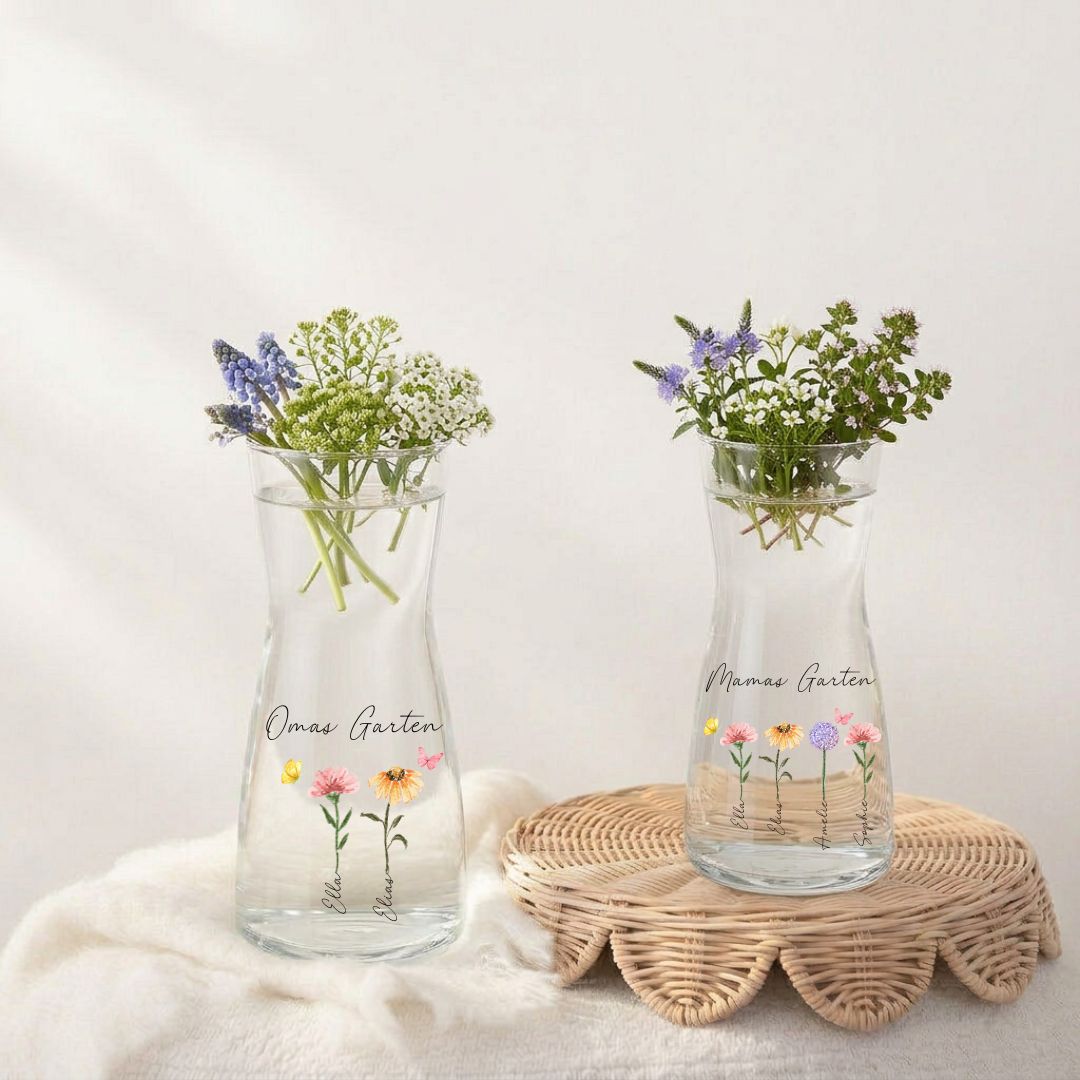 Glasvase - Garten personalisiert