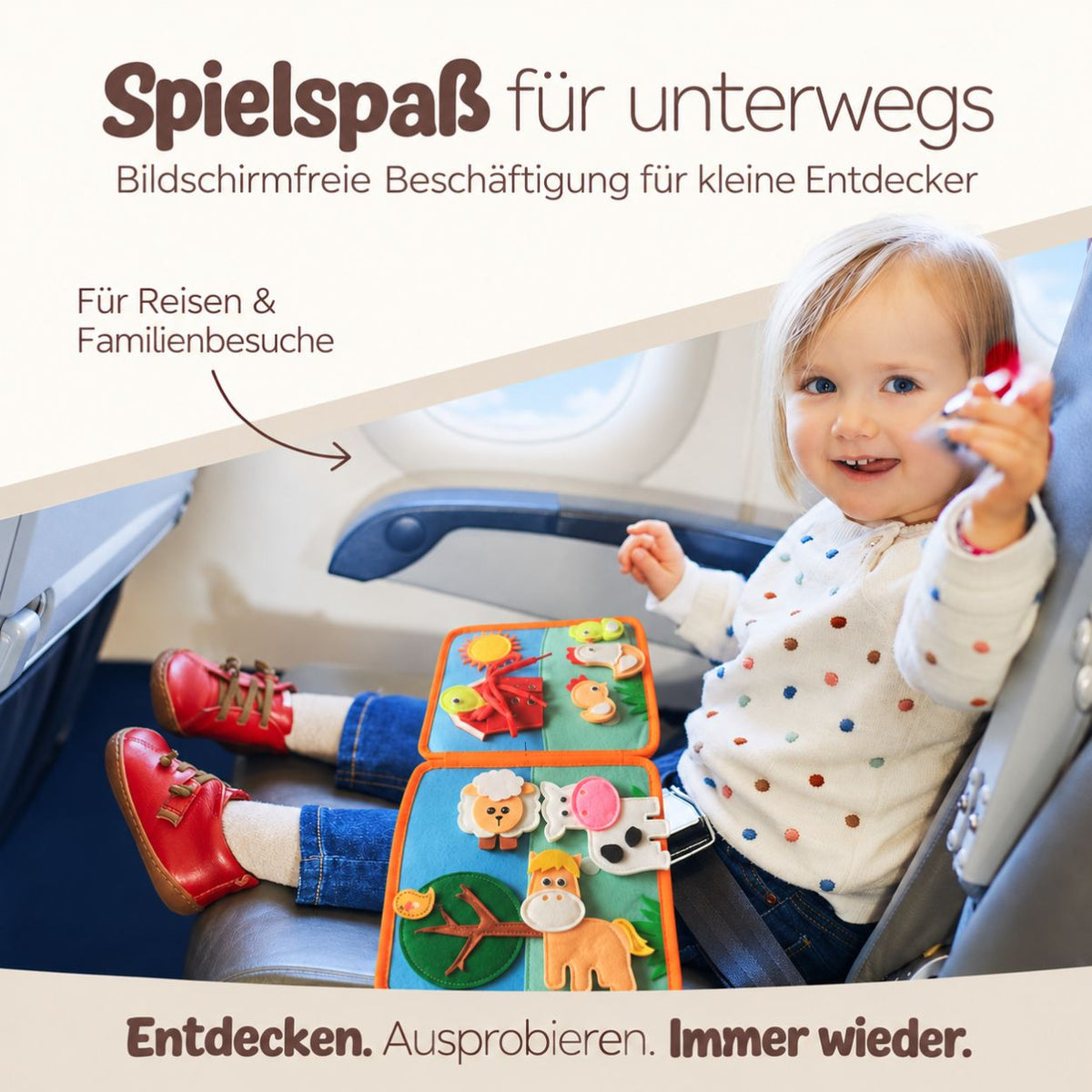 Montessori Beschäftigungsbuch aus Filz personalisiert