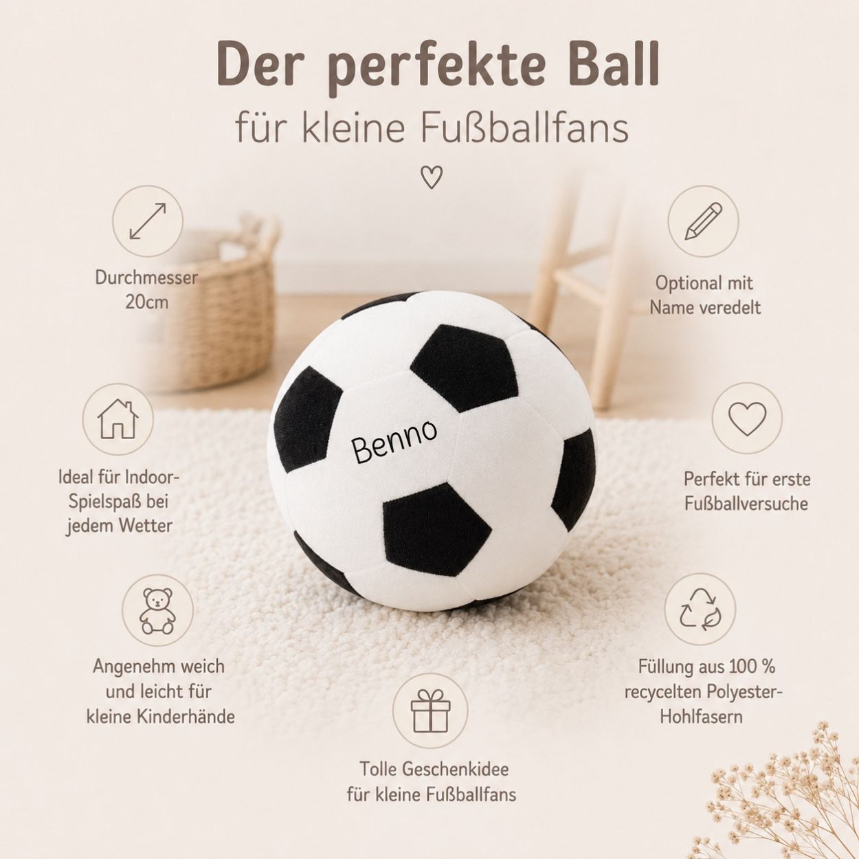 IKEA Stoff Fußball personalisiert