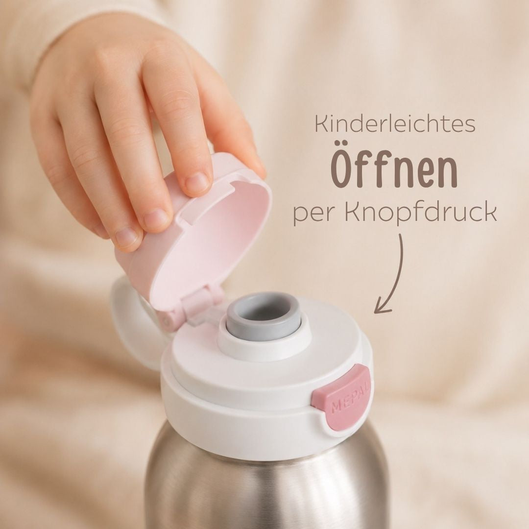 MEPAL x Little Dutch Edelstahl Kinder Trinkflasche Pop-up personalisiert