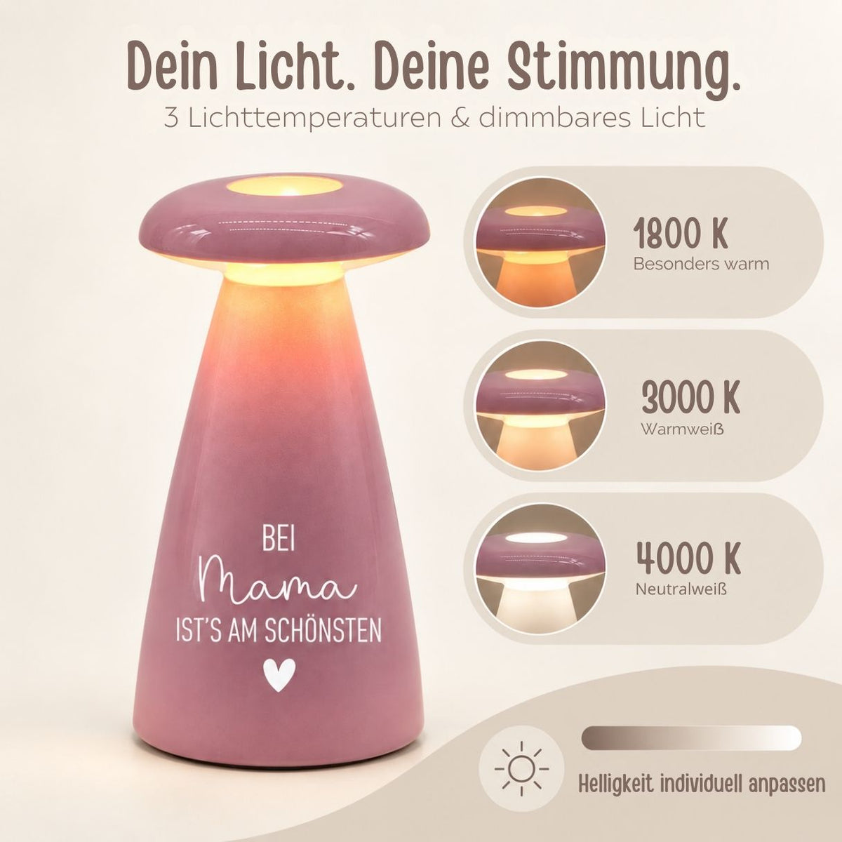 Tischleuchte 3in1 personalisiert