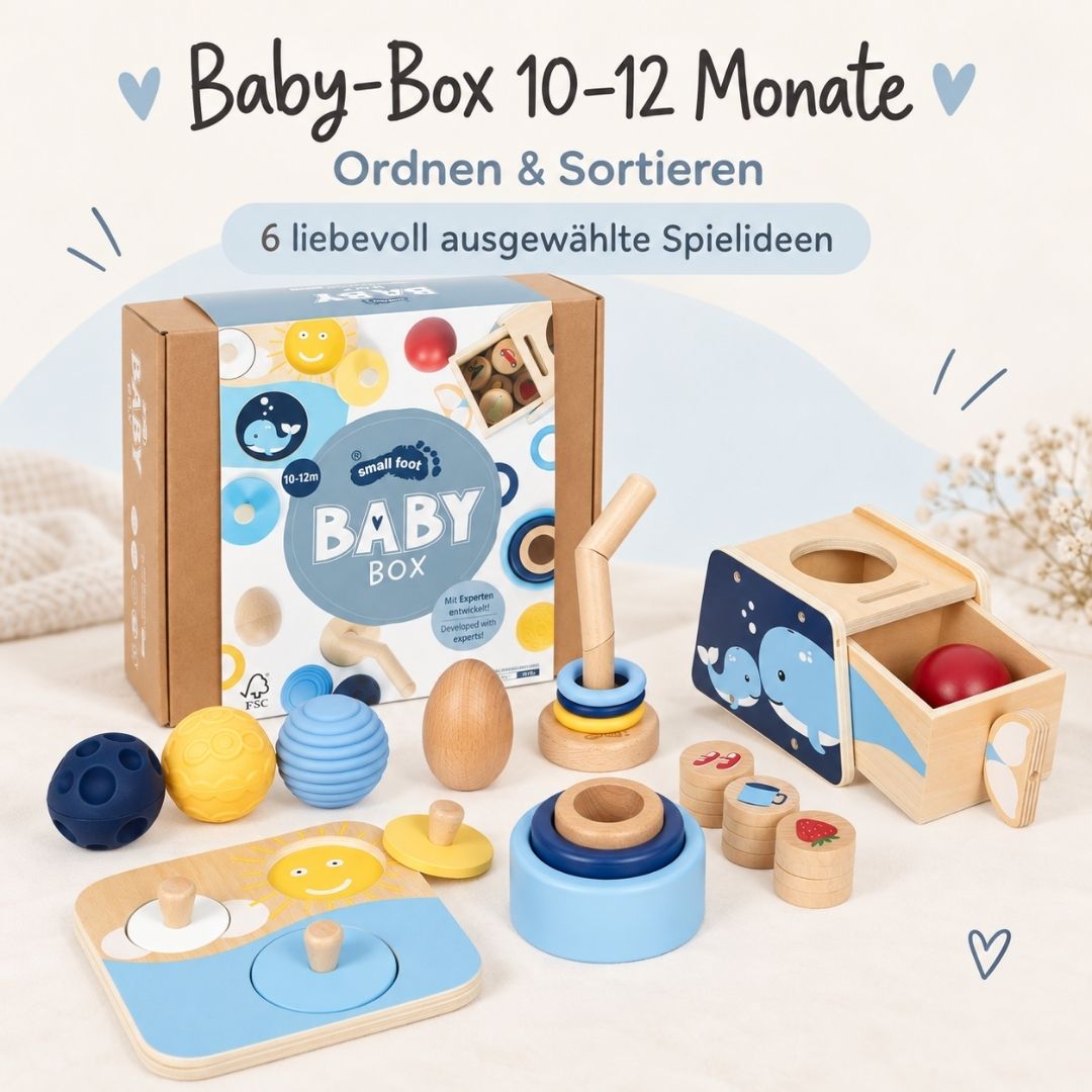 SMALL FOOT Baby-Box - 10 - 12 Monate „Ordnen & Sortieren“