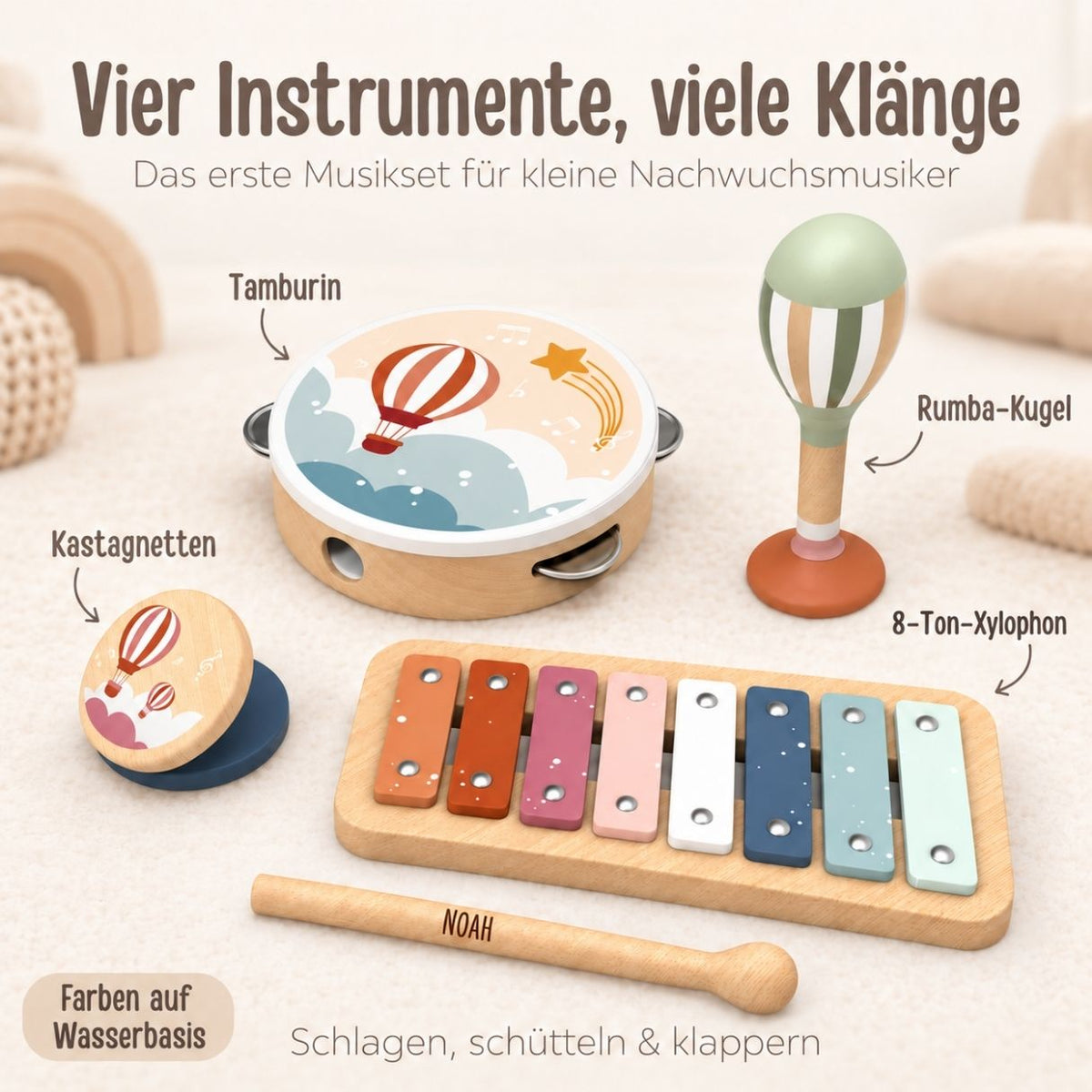SPEEDY MONEKY Musikset Farbmix personalisiert
