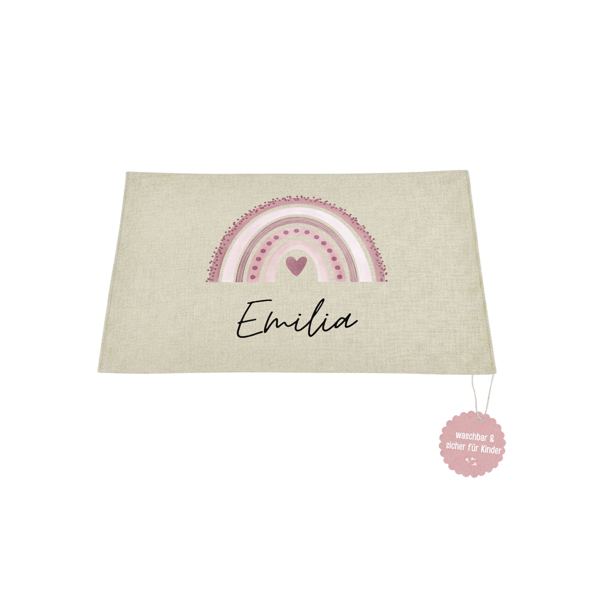 Platzdeckchen personalisiert - Regenbogen Aquarell