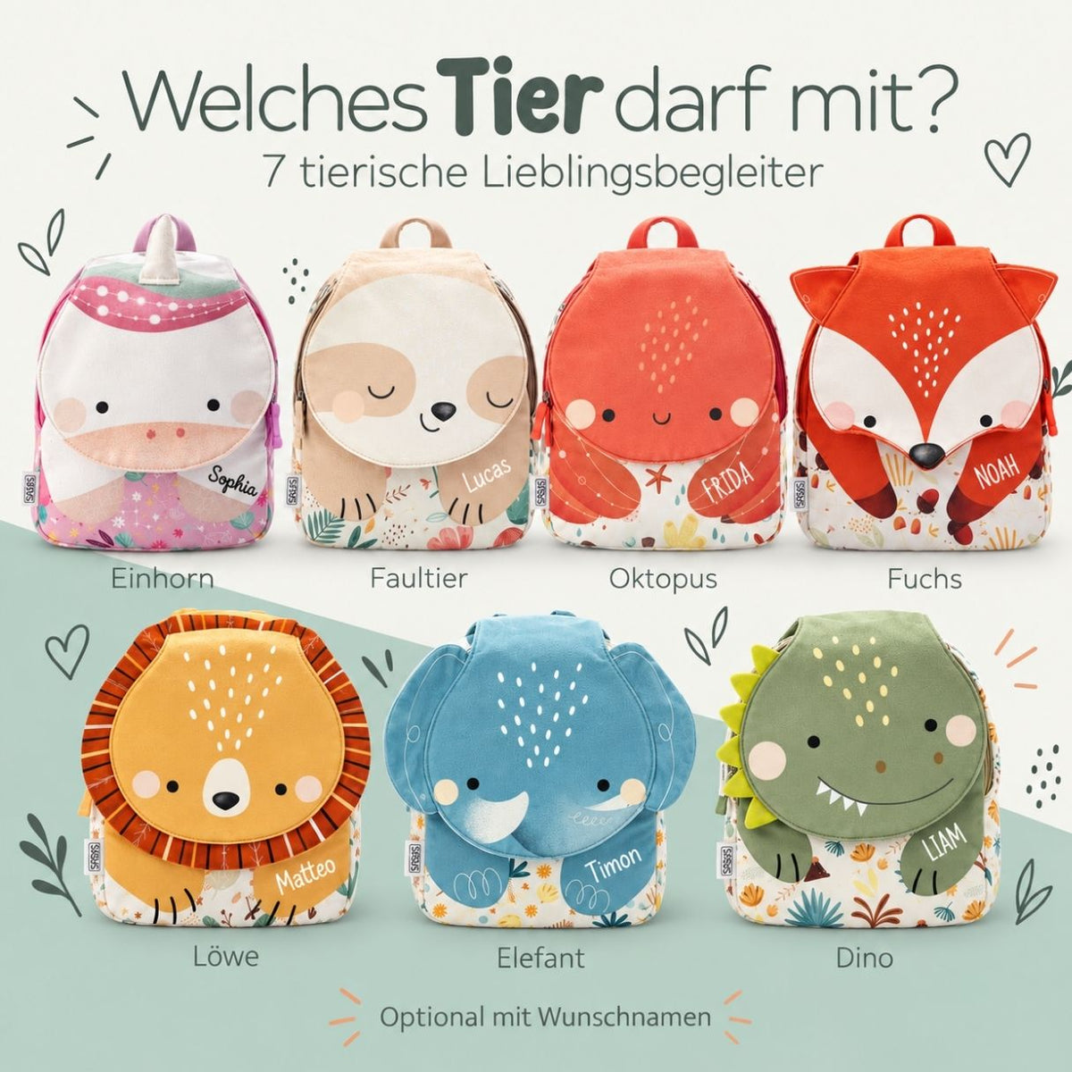 SASSI A5 Mini Rucksack personalisiert