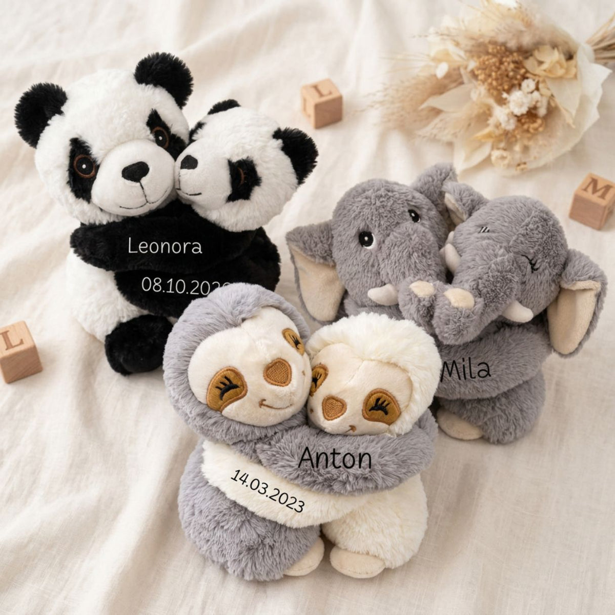 HABIBI PLUSH Wärmetier Paar personalisiert