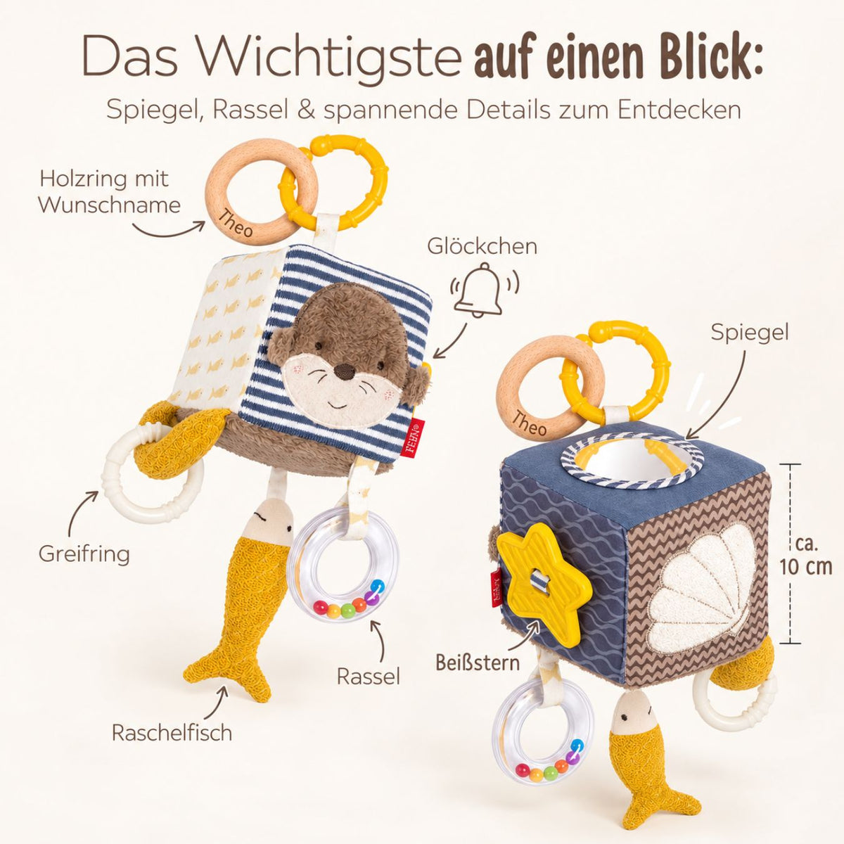 FEHN Activity-Würfel Otter personalisiert