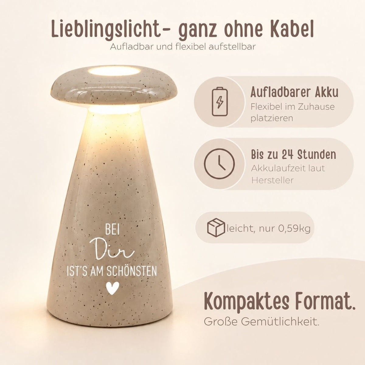 Tischleuchte 3in1 personalisiert