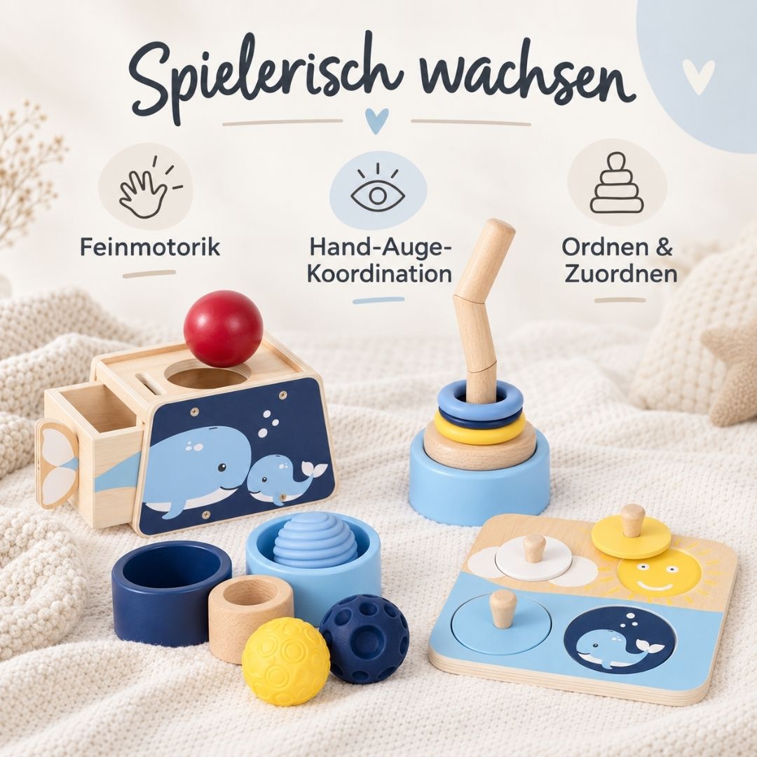 SMALL FOOT Baby-Box - 10 - 12 Monate „Ordnen & Sortieren“
