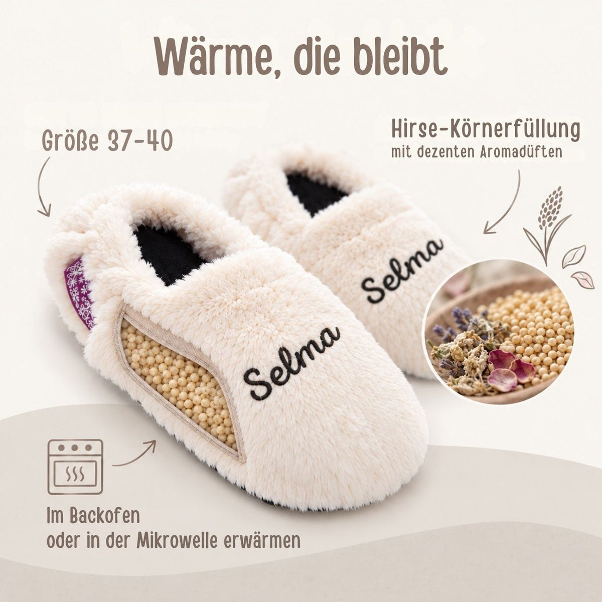 Mikrowellen Hausschuhe personalisiert