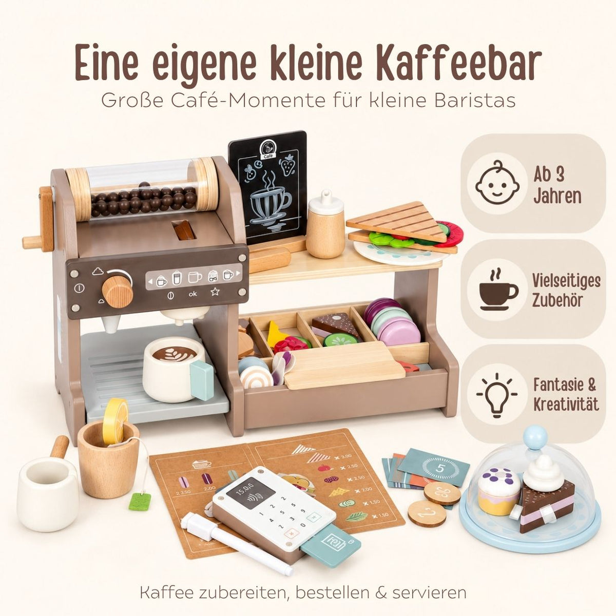 SMALL FOOT Barista Café-Set personalisiert