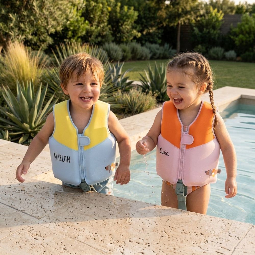 LÄSSIG Schwimmweste Dackel Kinder personalisiert