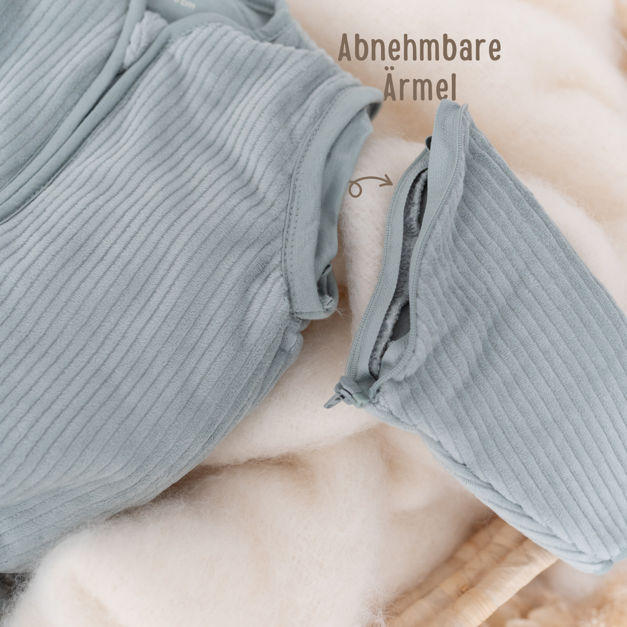 JOLLEIN Schlafsack personalisiert - Uni Cord