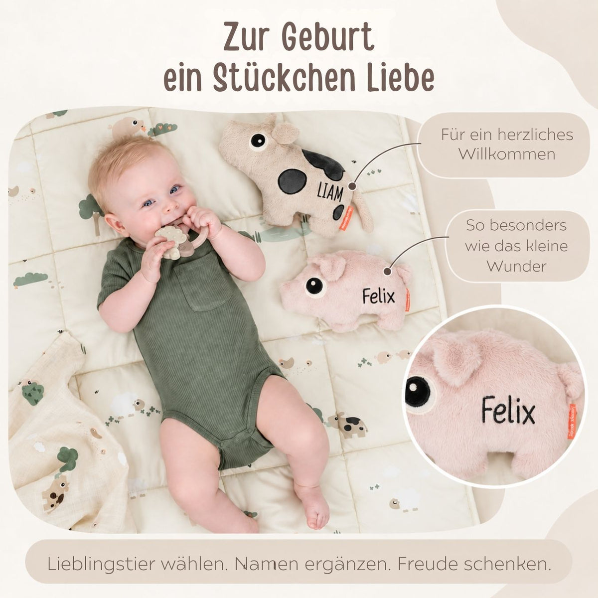 DONEBYDEER Kuscheltier personalisiert