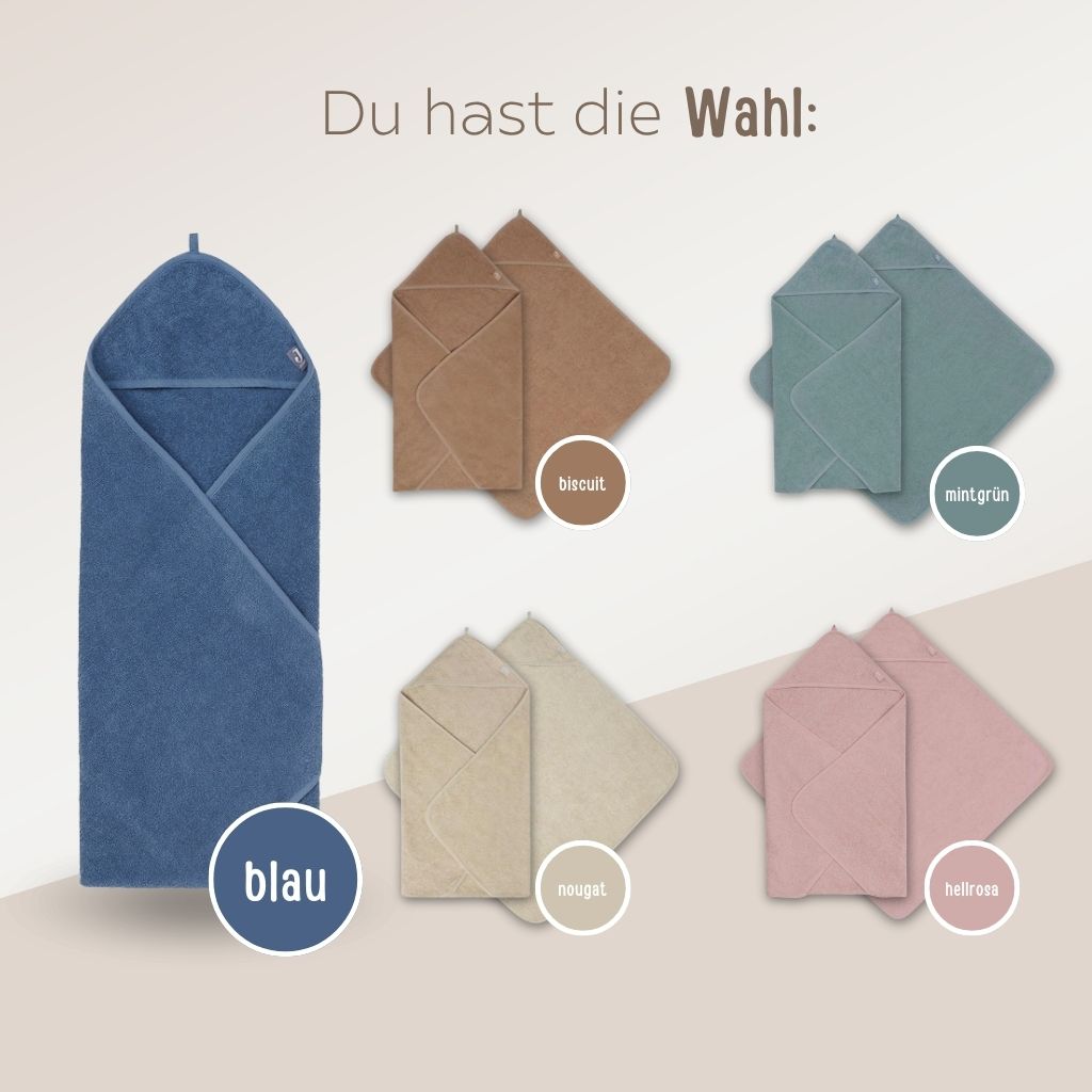 JOLLEIN Kapuzenhandtuch personalisiert - Wunderwunsch Tiere