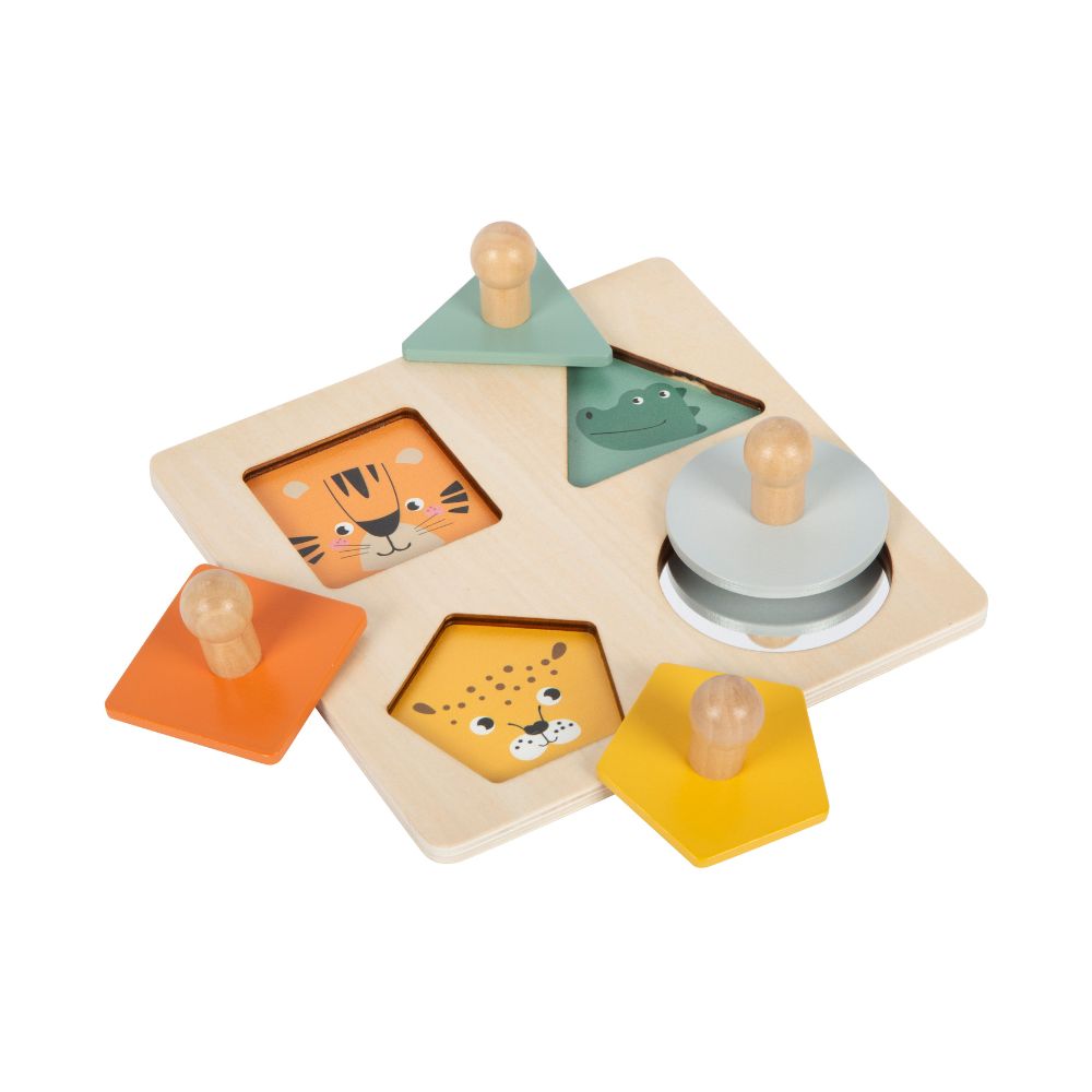 SMALL FOOT Montessori Setzpuzzle Formen und Motive personalisierbar