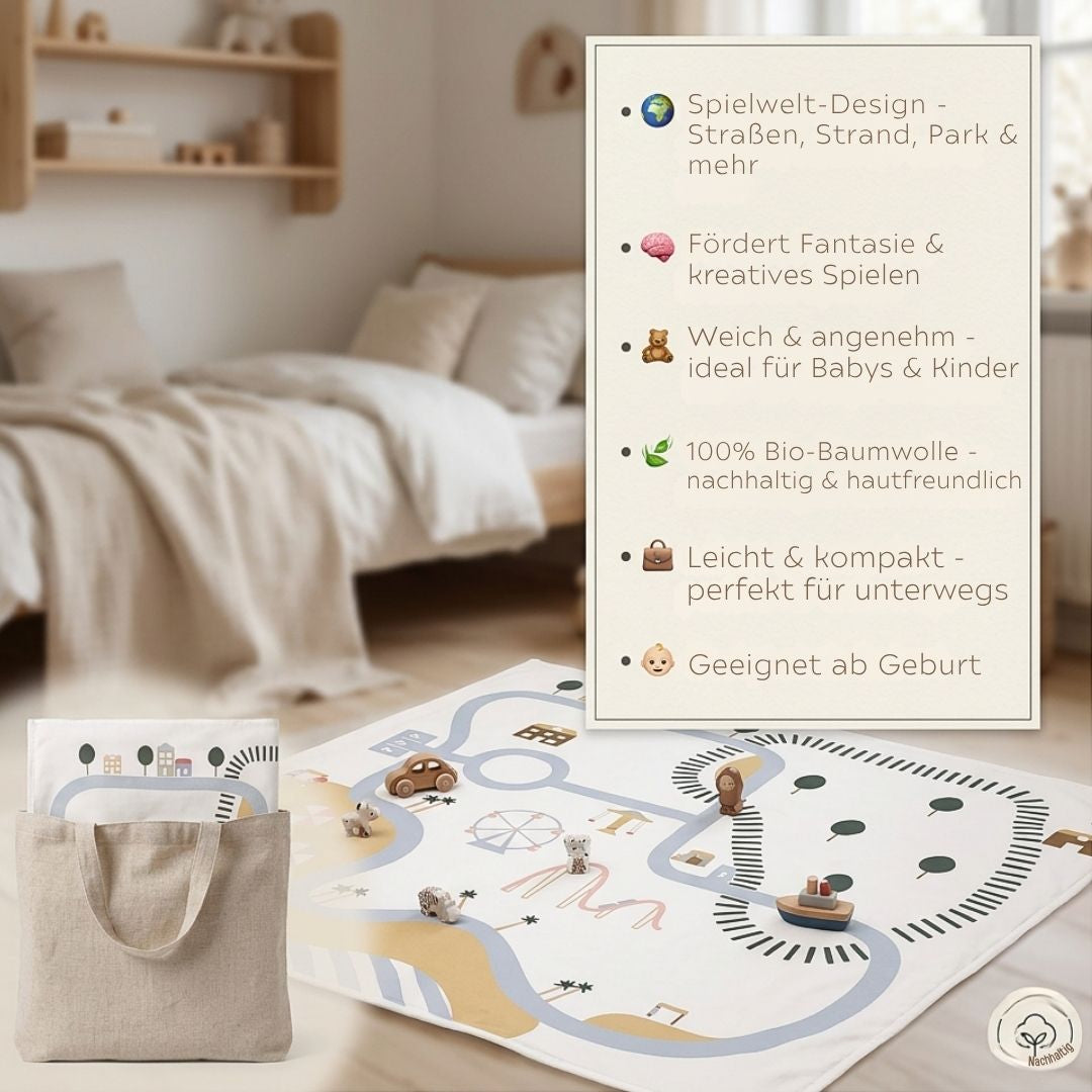 LÄSSIG Spieltuch "Straße" personalisiert