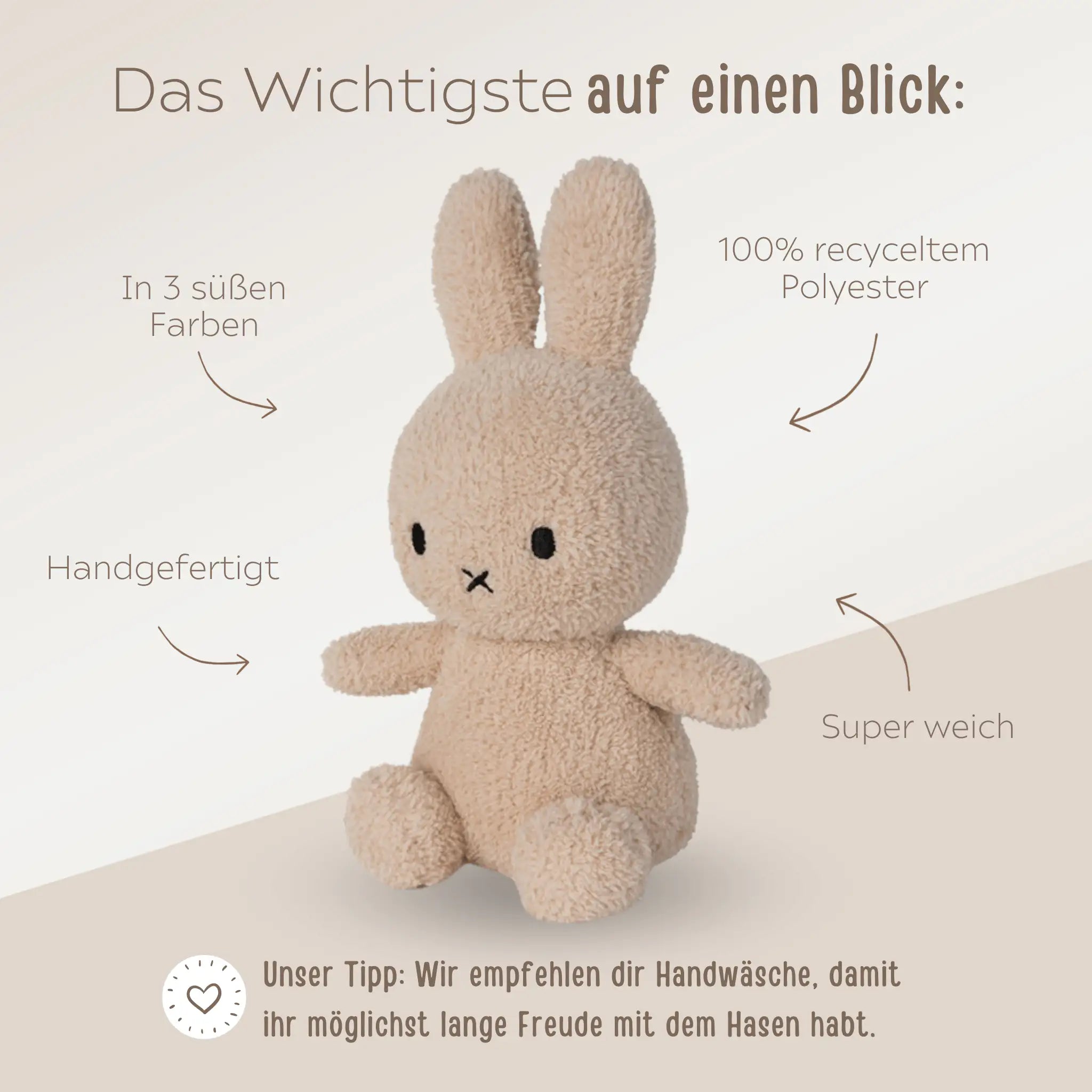 BON TON TOYS Miffy Kuscheltier Hase Boucle Kuscheltier -  wunderwunsch