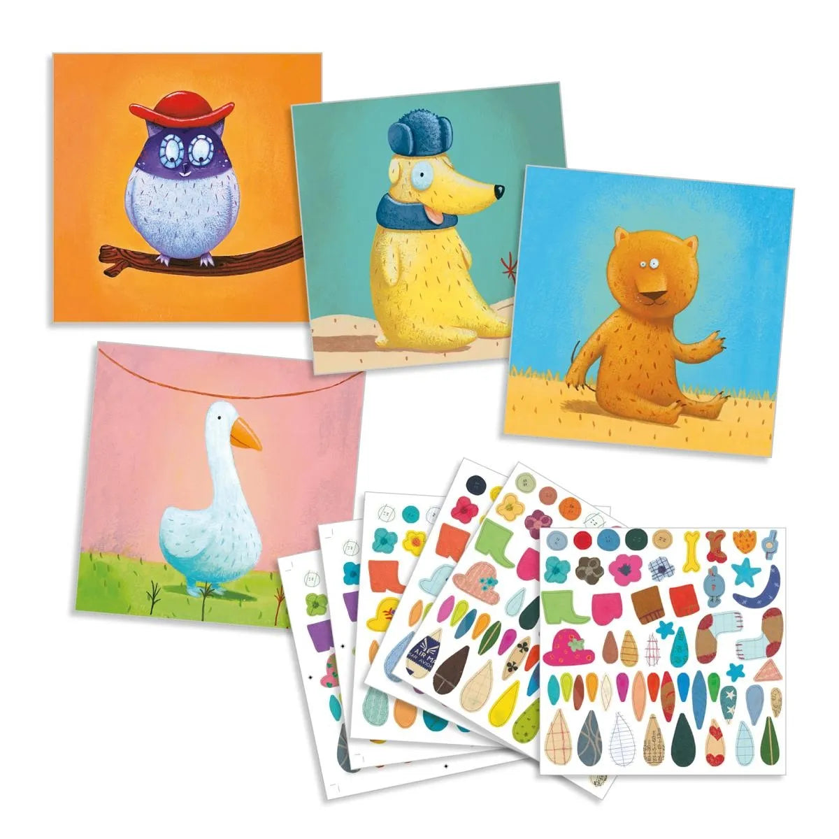 DJECO Stickerbild - Tiere