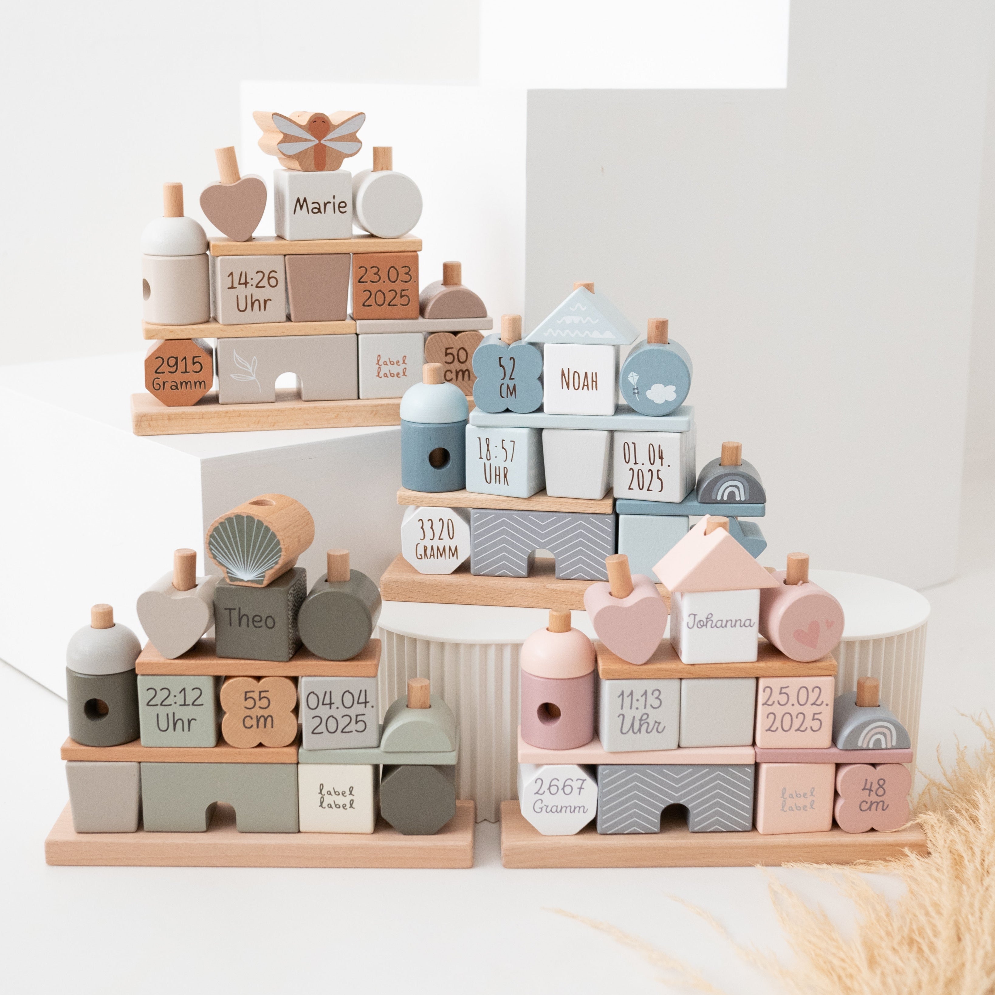 LABEL LABEL Stapelhaus Holz personalisiert