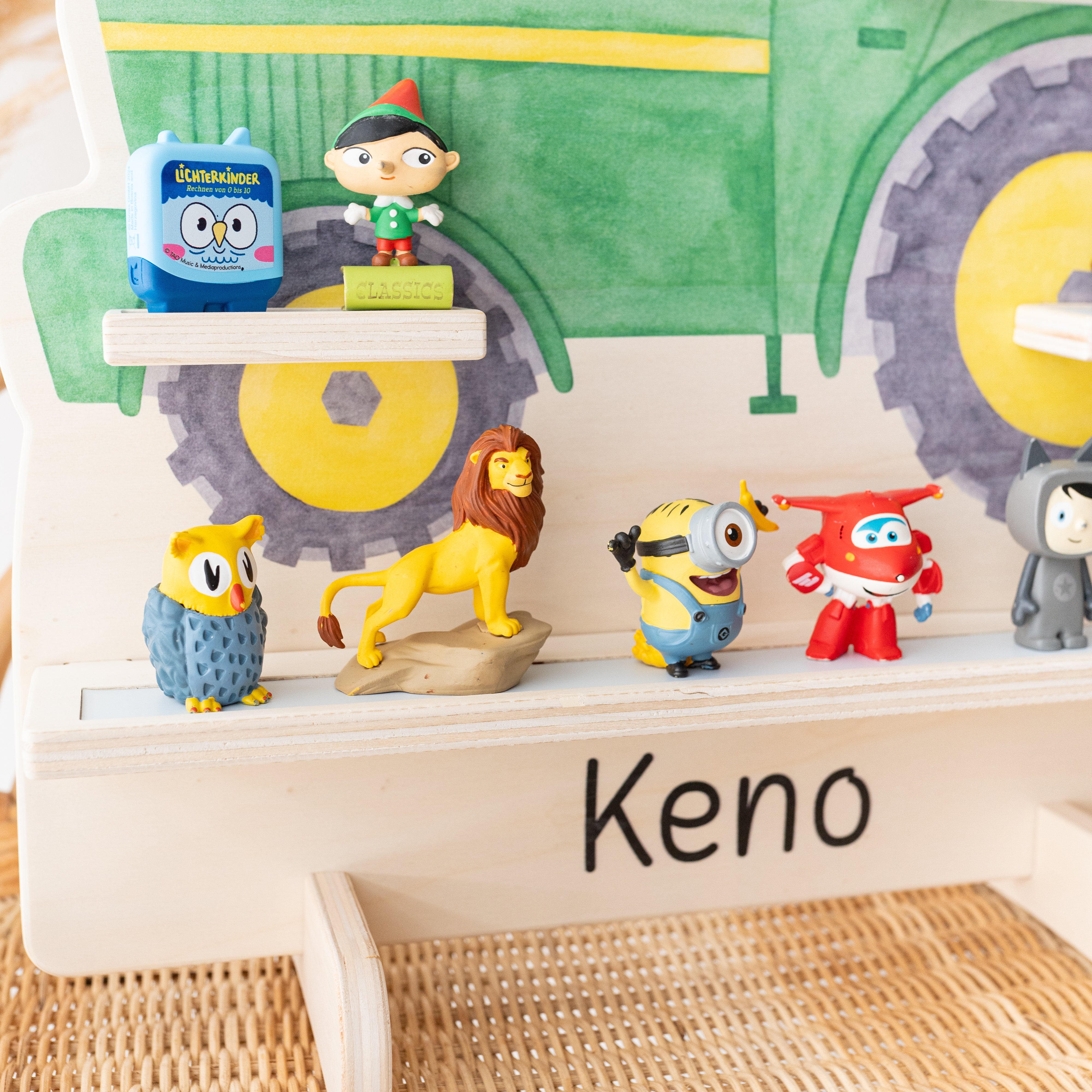 Toniebox Regal Holz - Fahrzeuge Aquarell