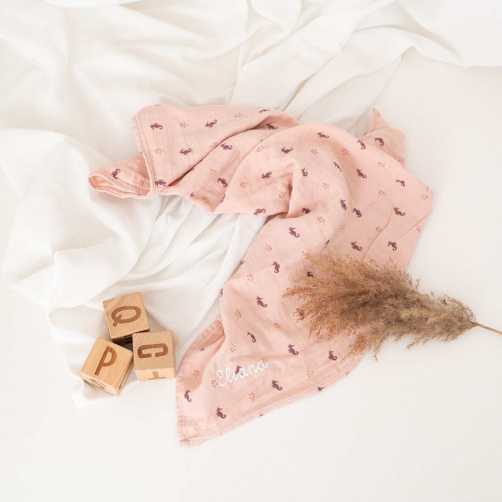 Mulltuch Baumwolle für Babys personalisiert