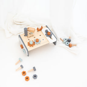 Holz Spielzeug Werkbank Tisch personalisiert