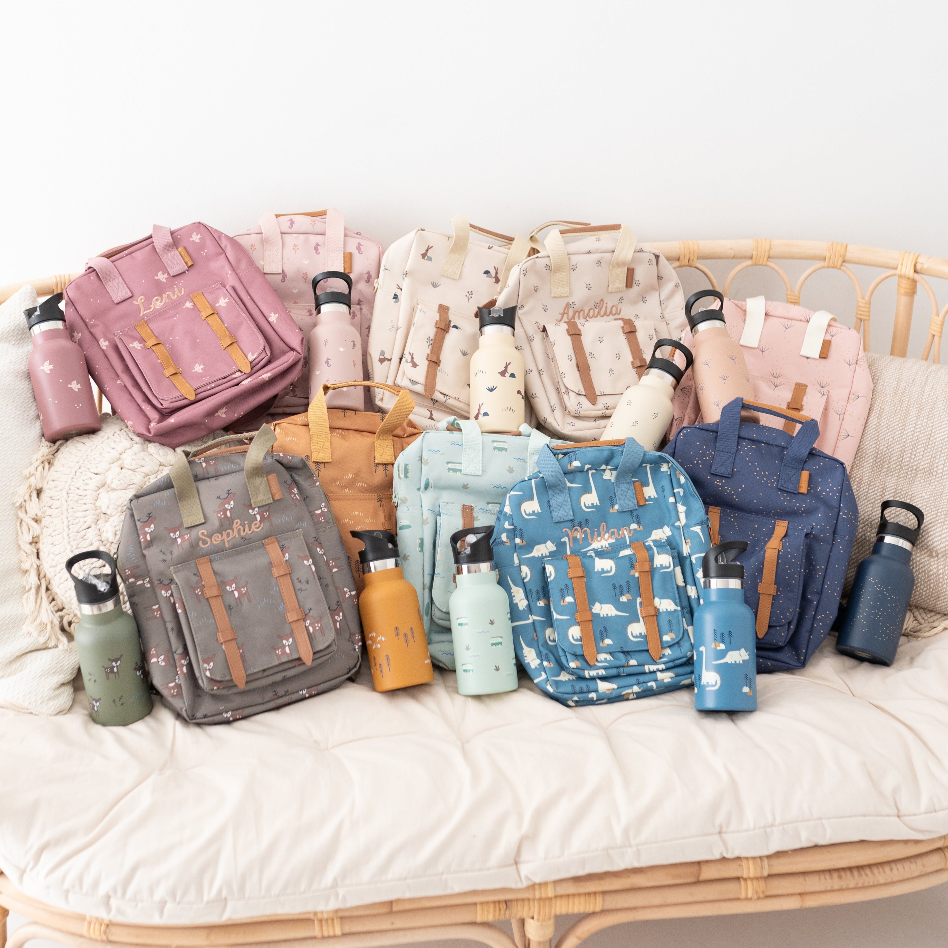 FRESK Kindergartenrucksack und Trinkflasche personalisiert