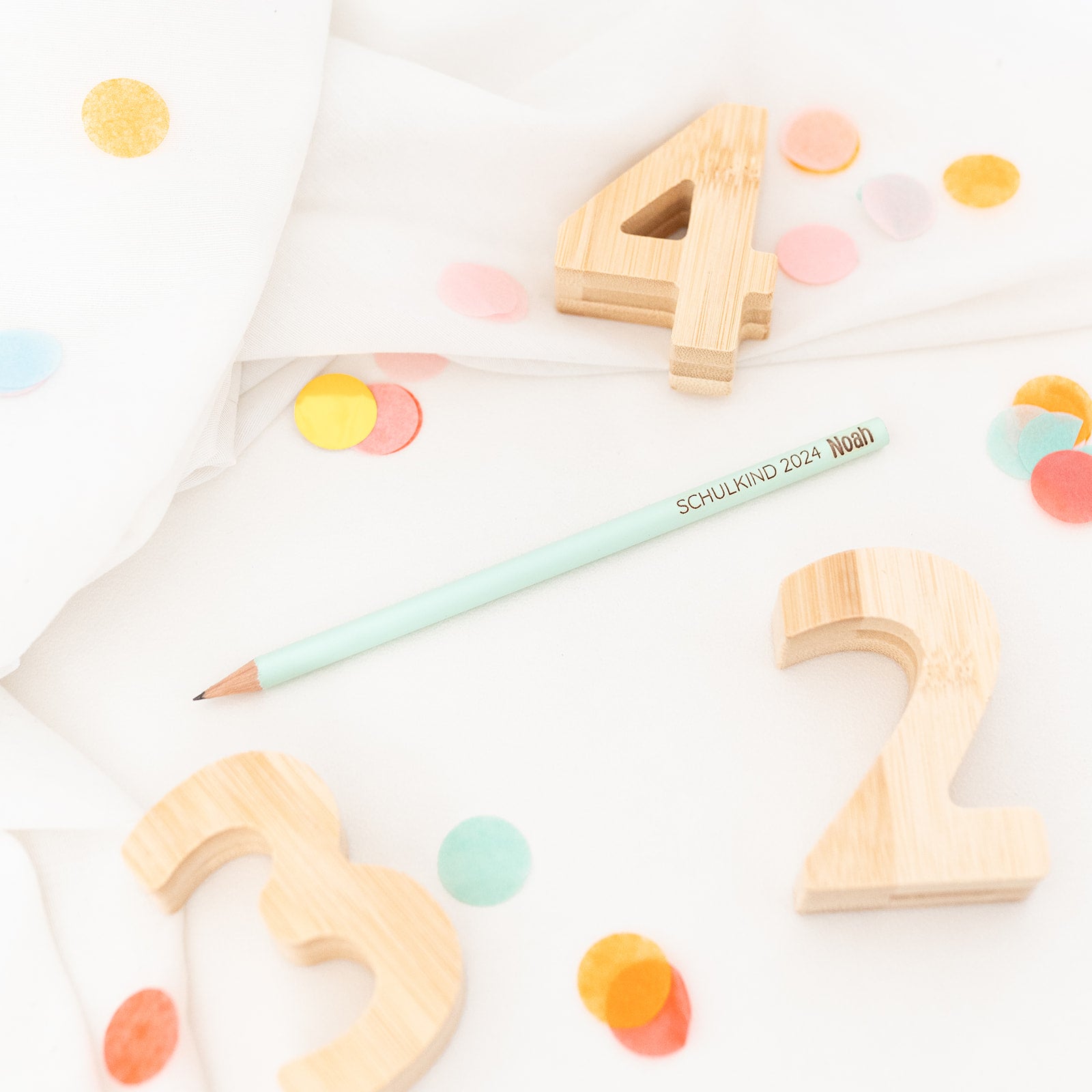 Bleistift pastell personalisiert - Schulkind 2024