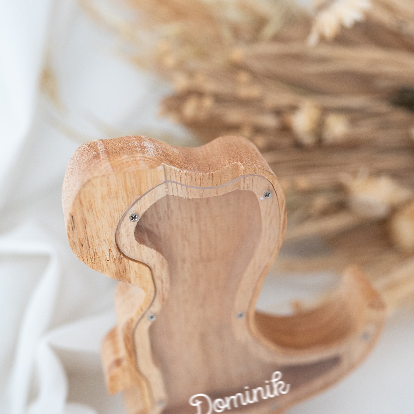 Tierform Spardose Holz personalisiert