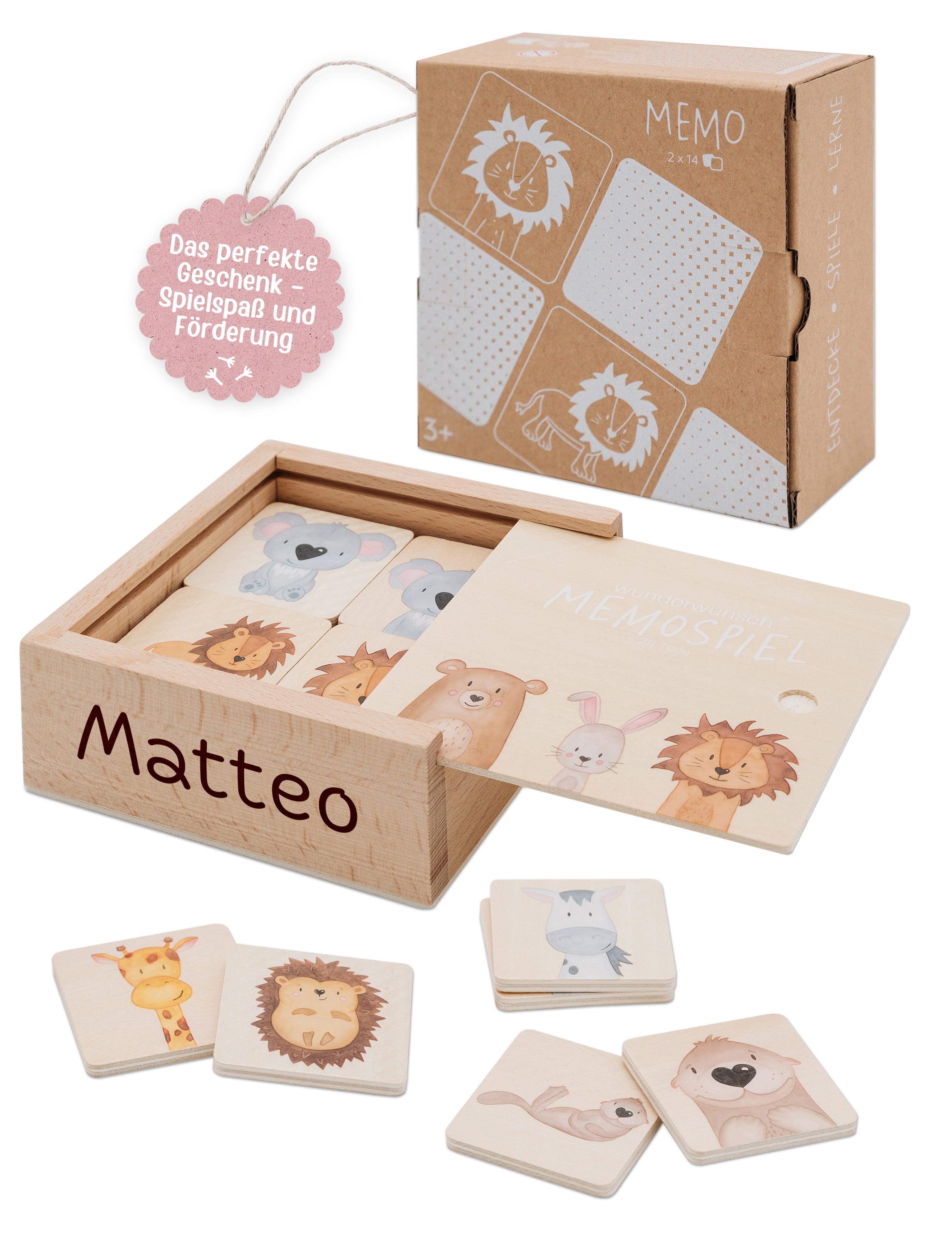 Wunderwunsch x SMALL FOOT Memo Spiel personalisierbar
